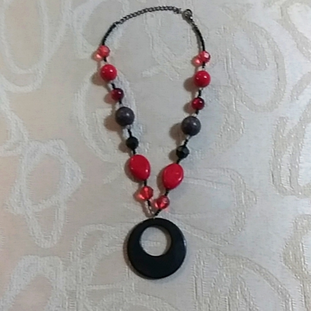 Red and black necklace